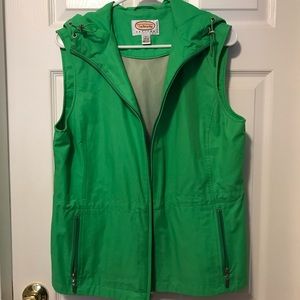 Talbots Hooded Golf Vest with Cinch Waist